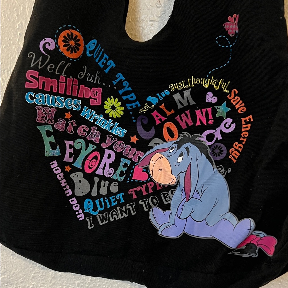 Retro Disney Black Eeyore Shoulder Bag - Picture 2 of 9